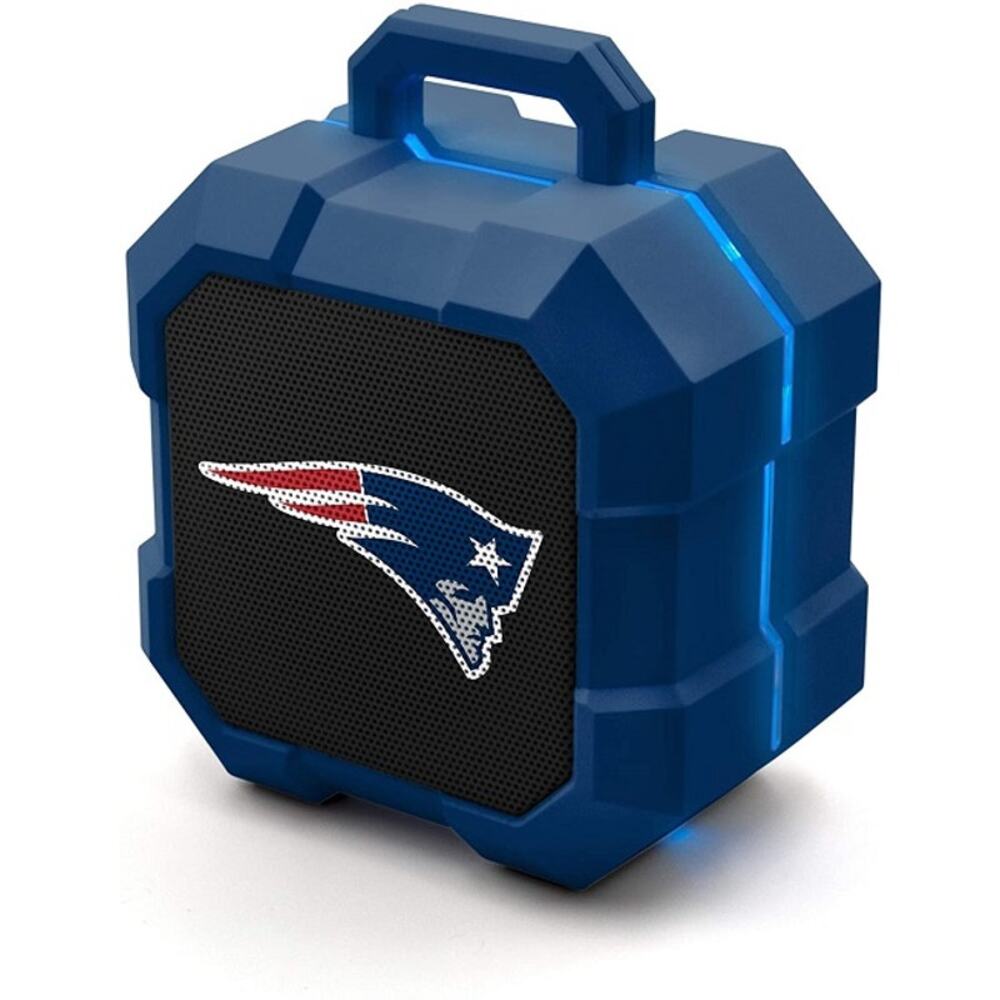 NFL New England Patriots Speaker Wireless Bluetooth Shockbox LED Light Portable